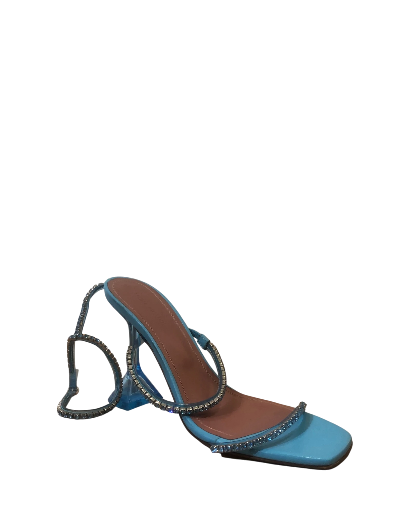 Amina  Muaddi blue heels