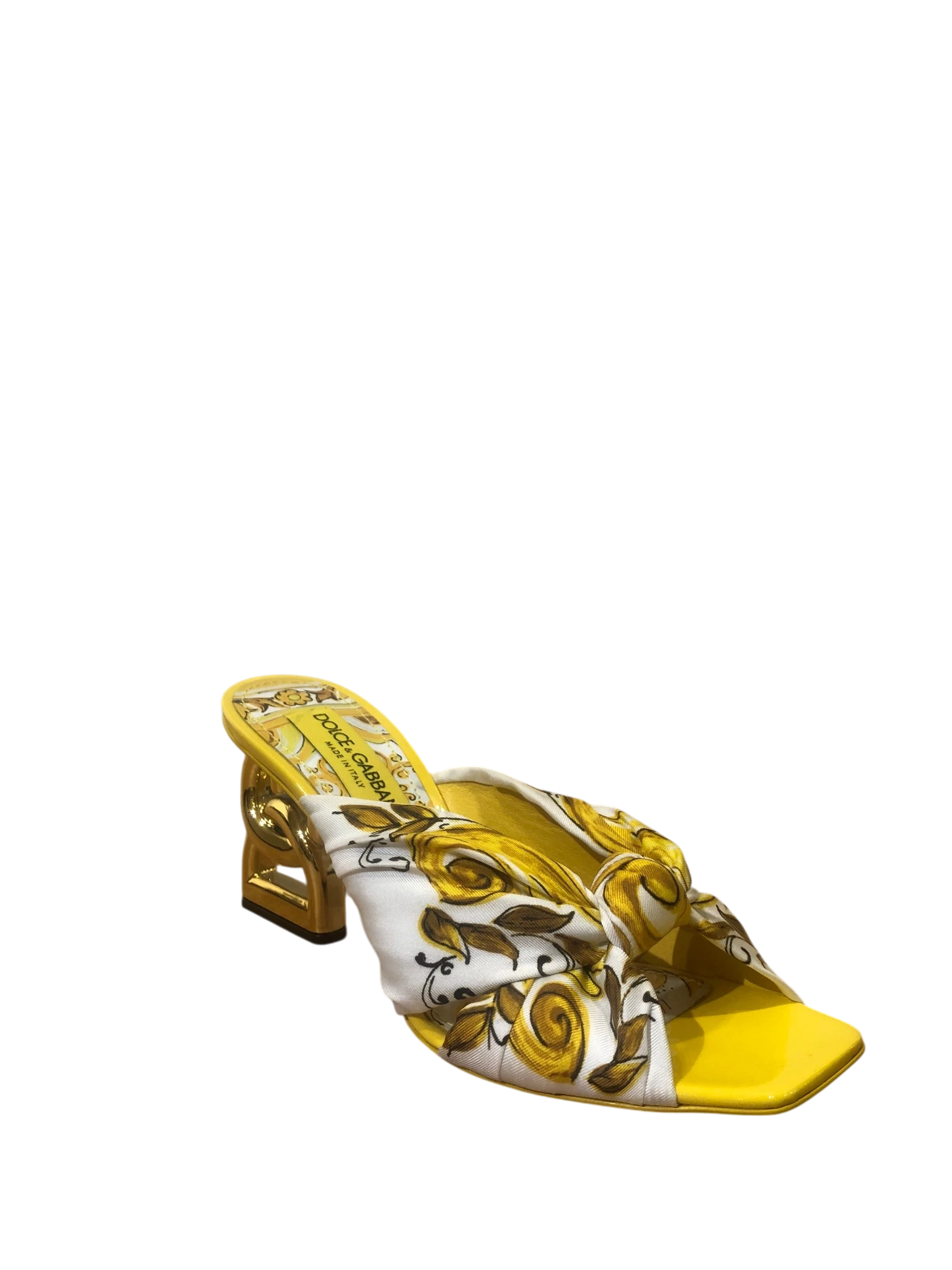 D&G Printed Silk Pop Sandals