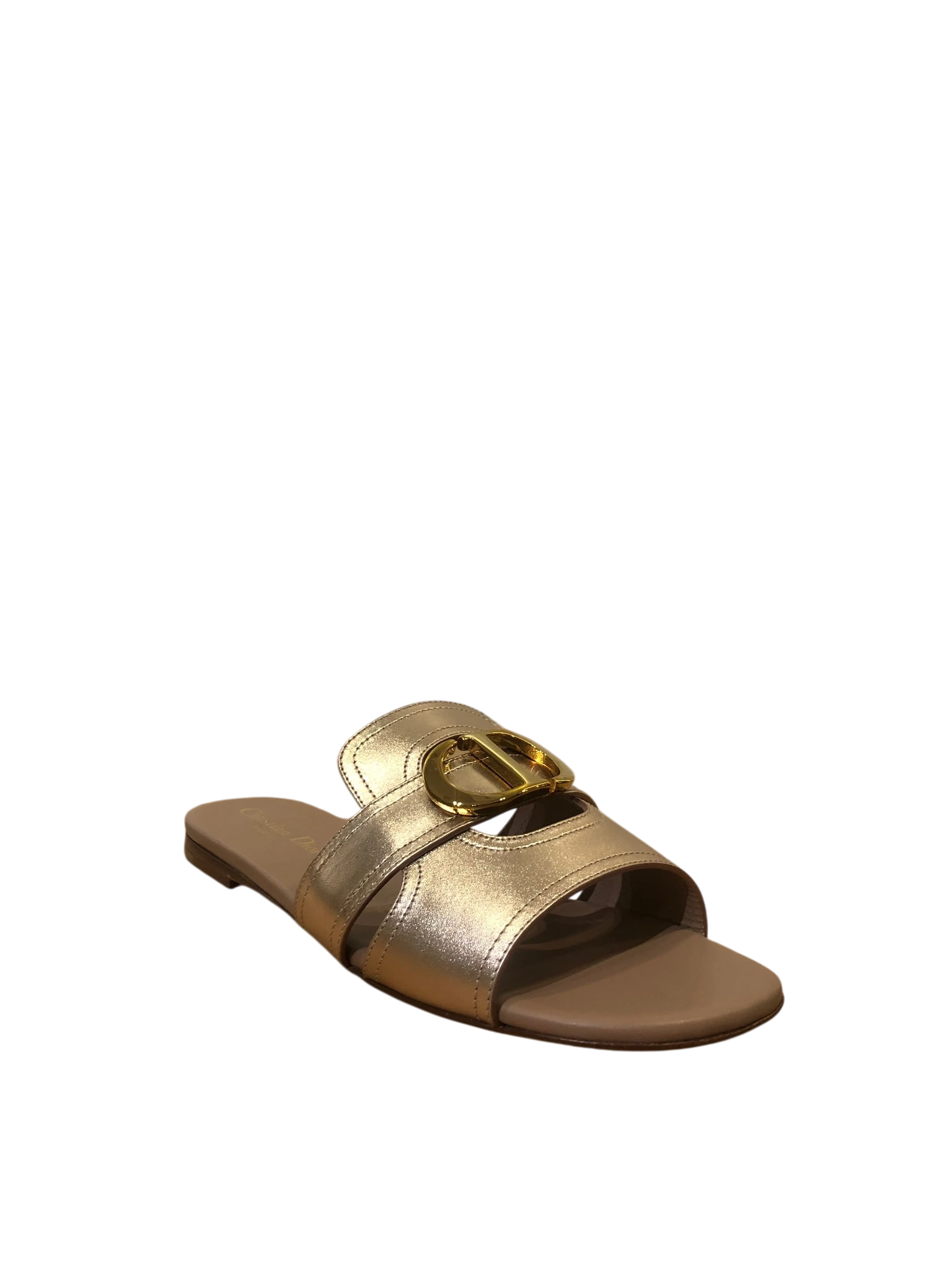 Dior CD Gold Slippers