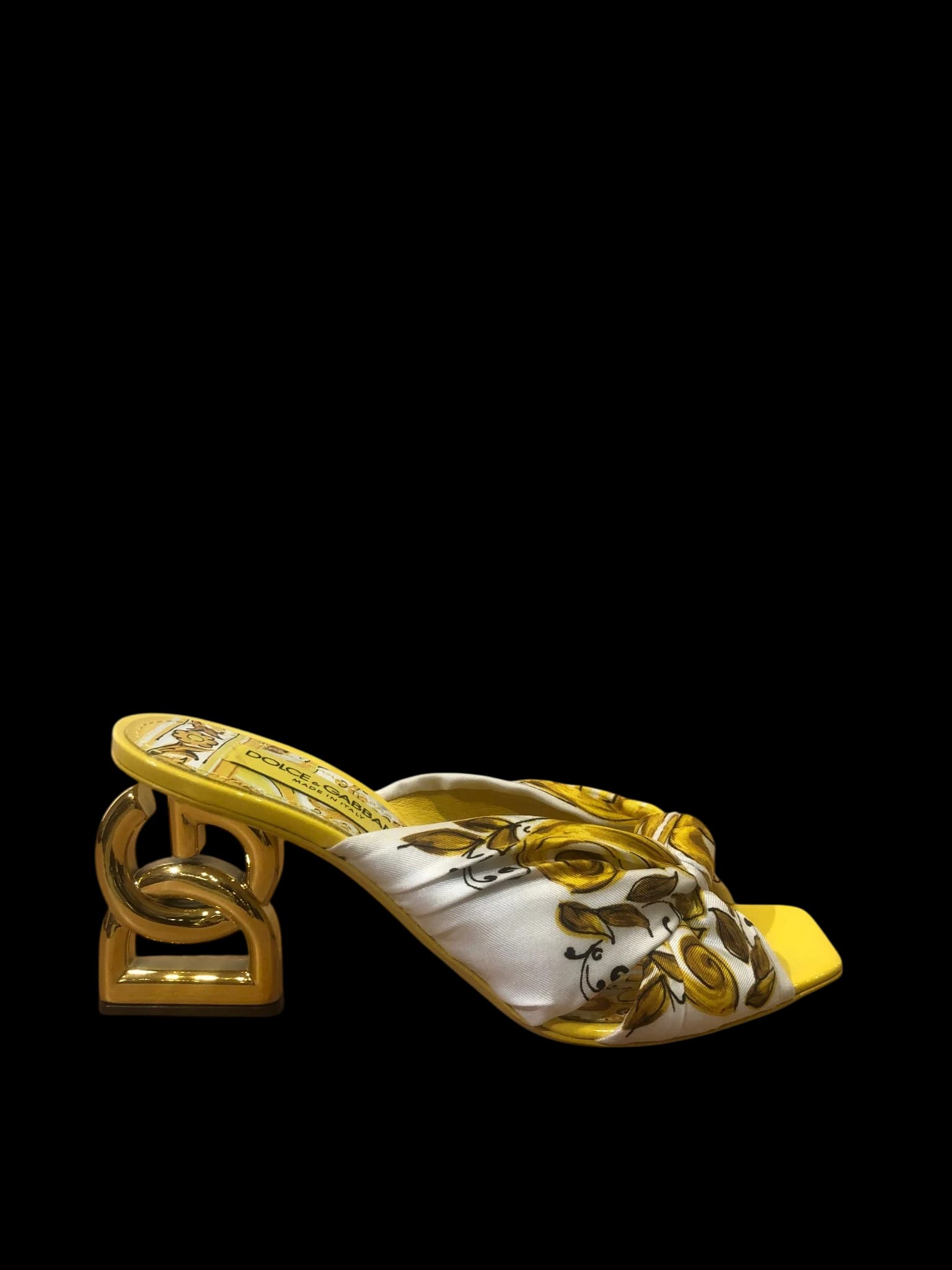 D&G Printed Silk Pop Sandals