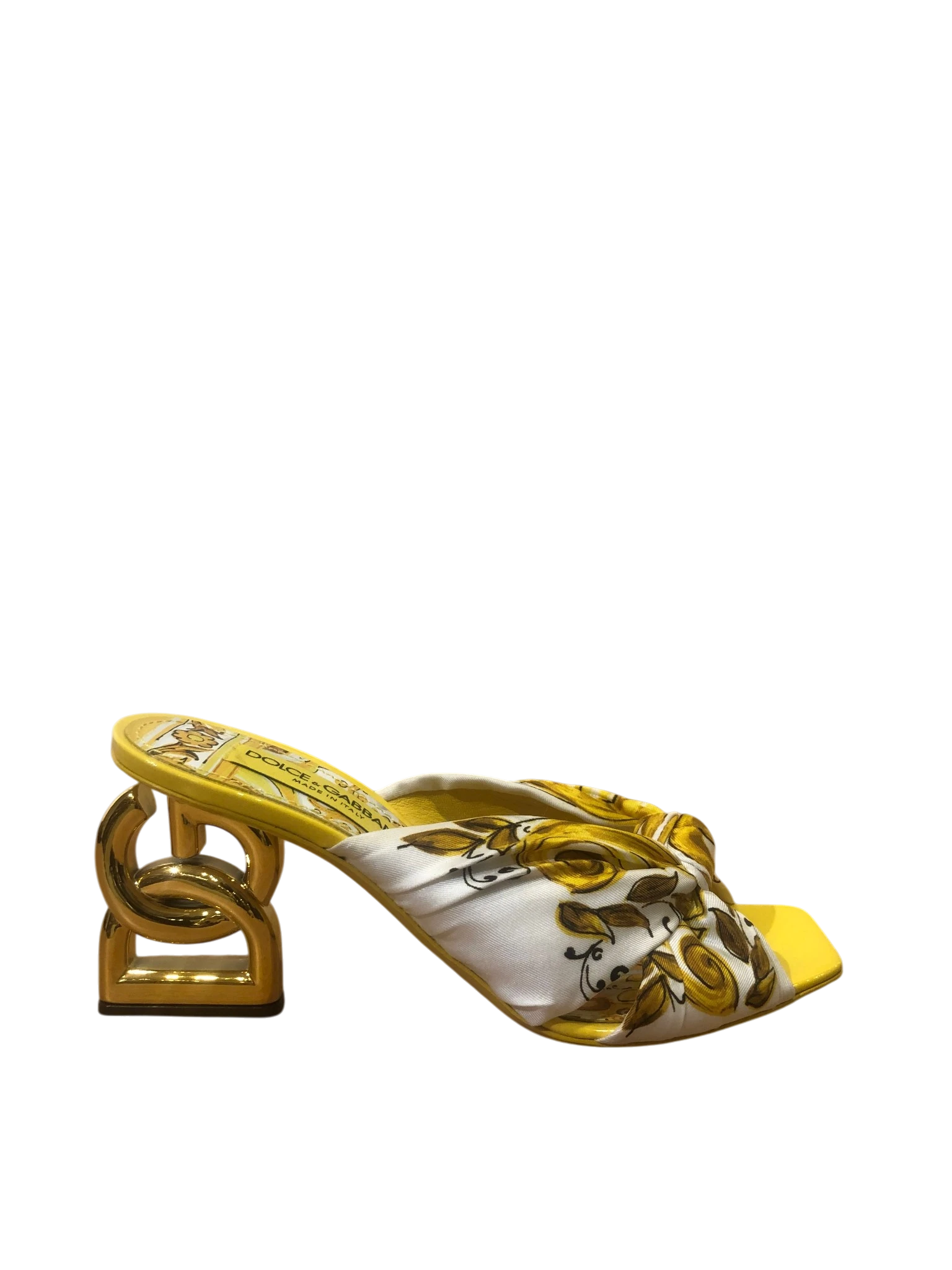 D&G Printed Silk Pop Sandals