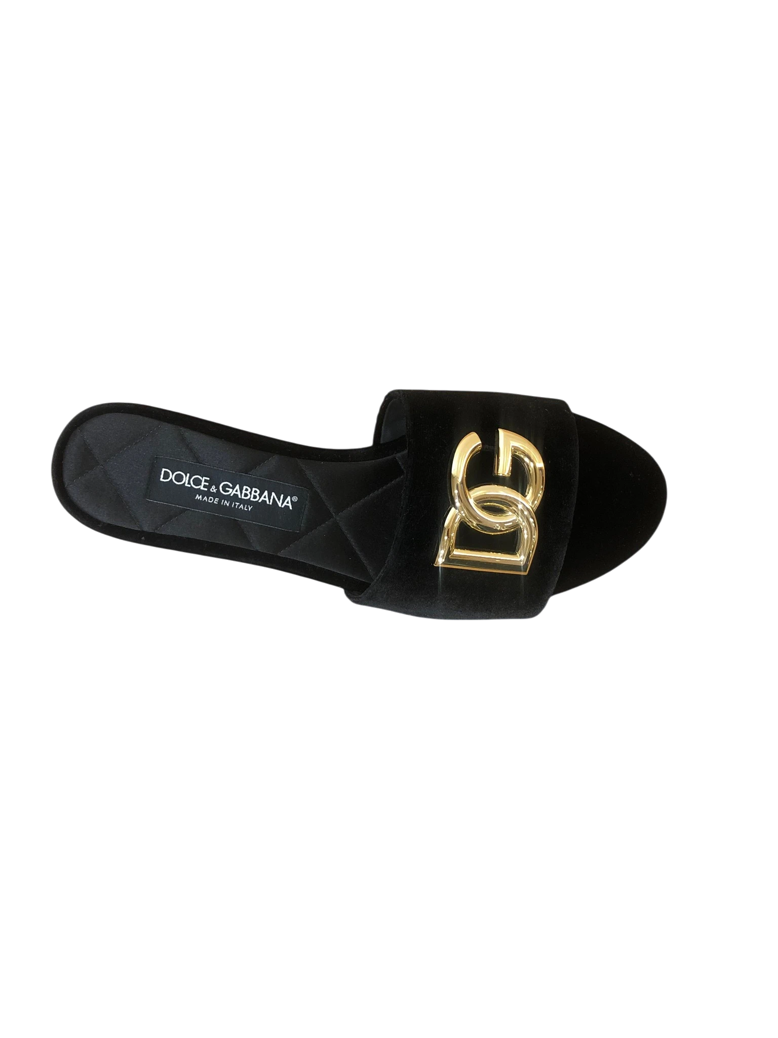 D&G Velvet Black Sliders