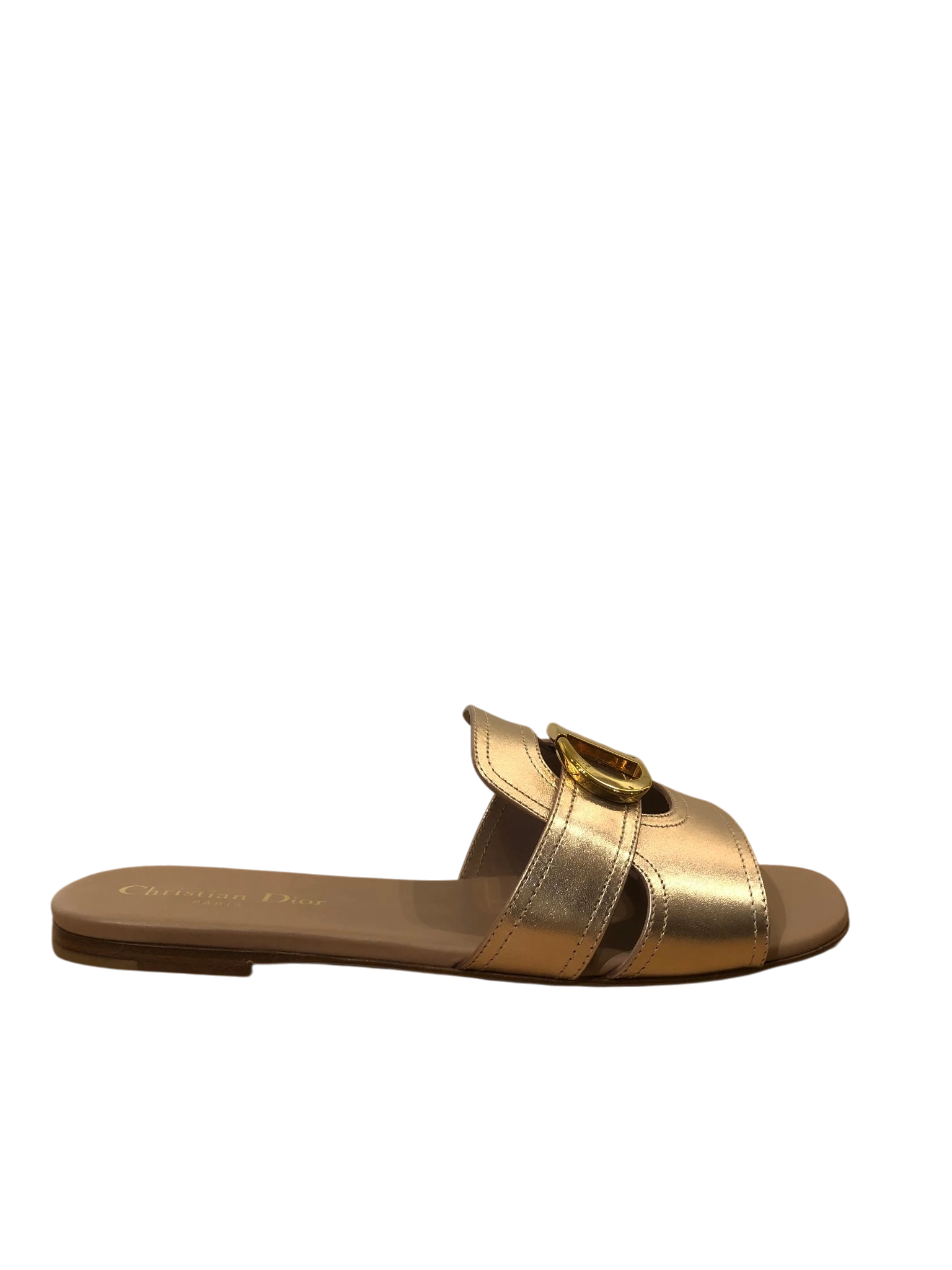 Dior CD Gold Slippers
