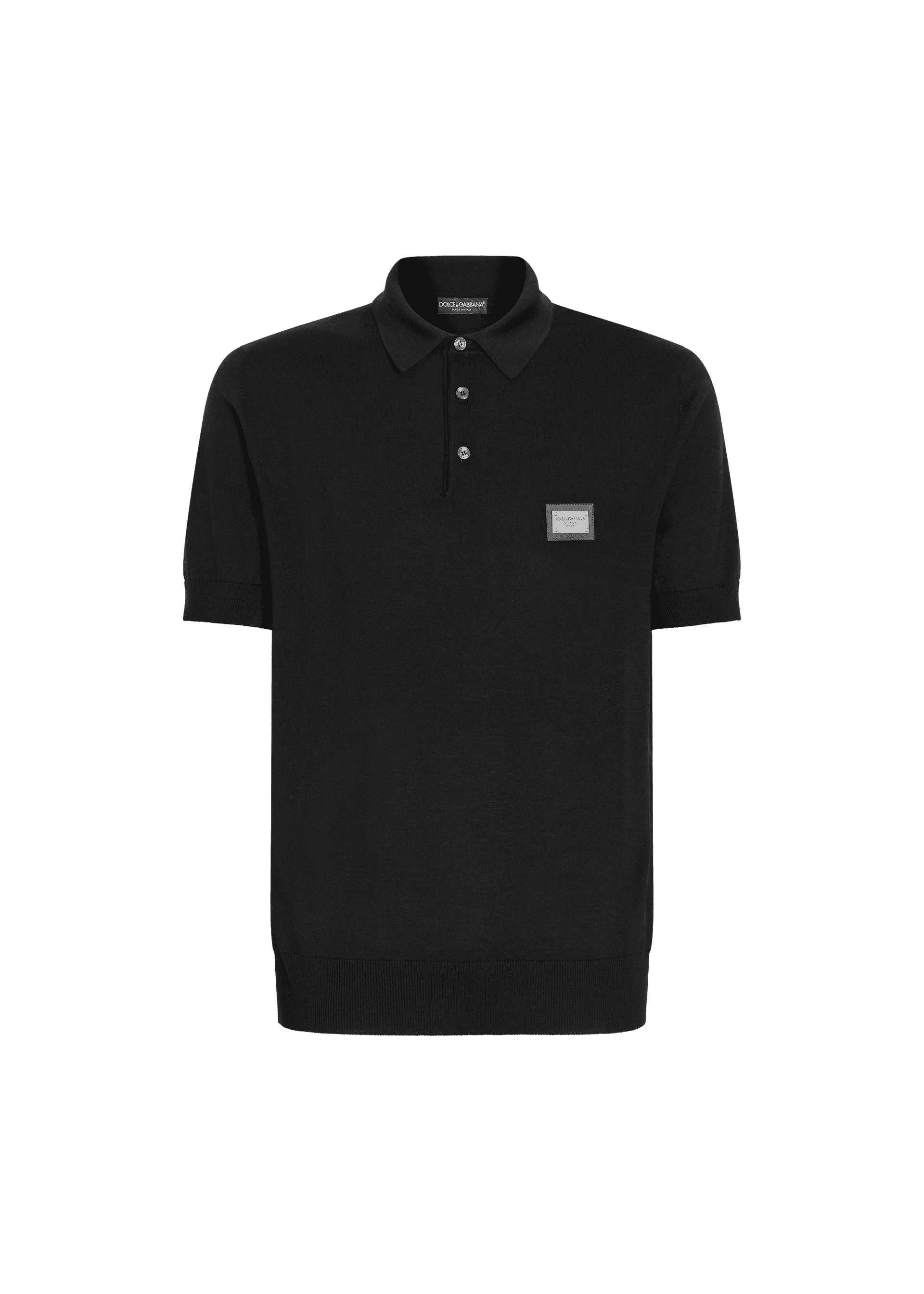 D&G black wool polo shirt