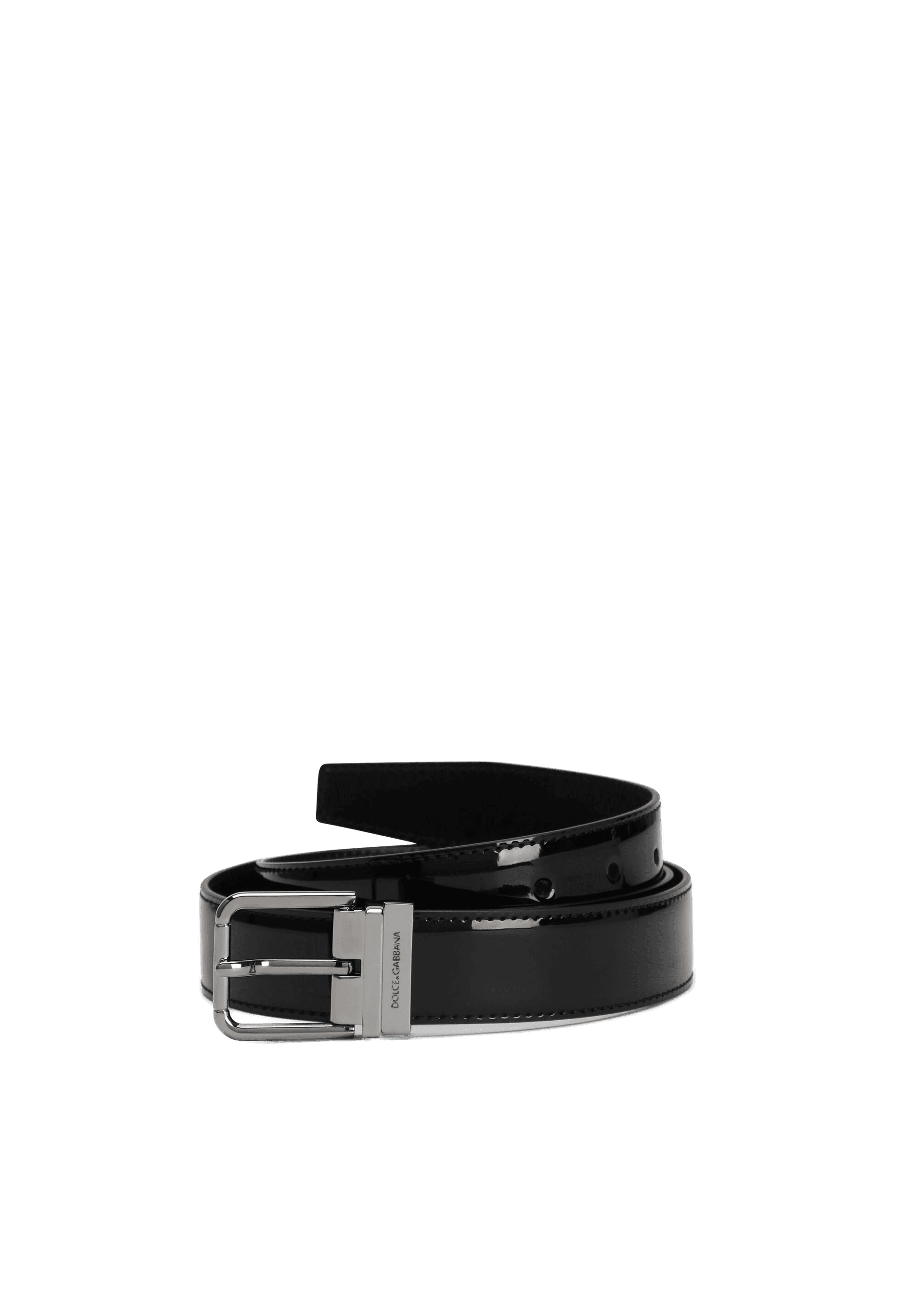 D&G Patent Calfskin Belt