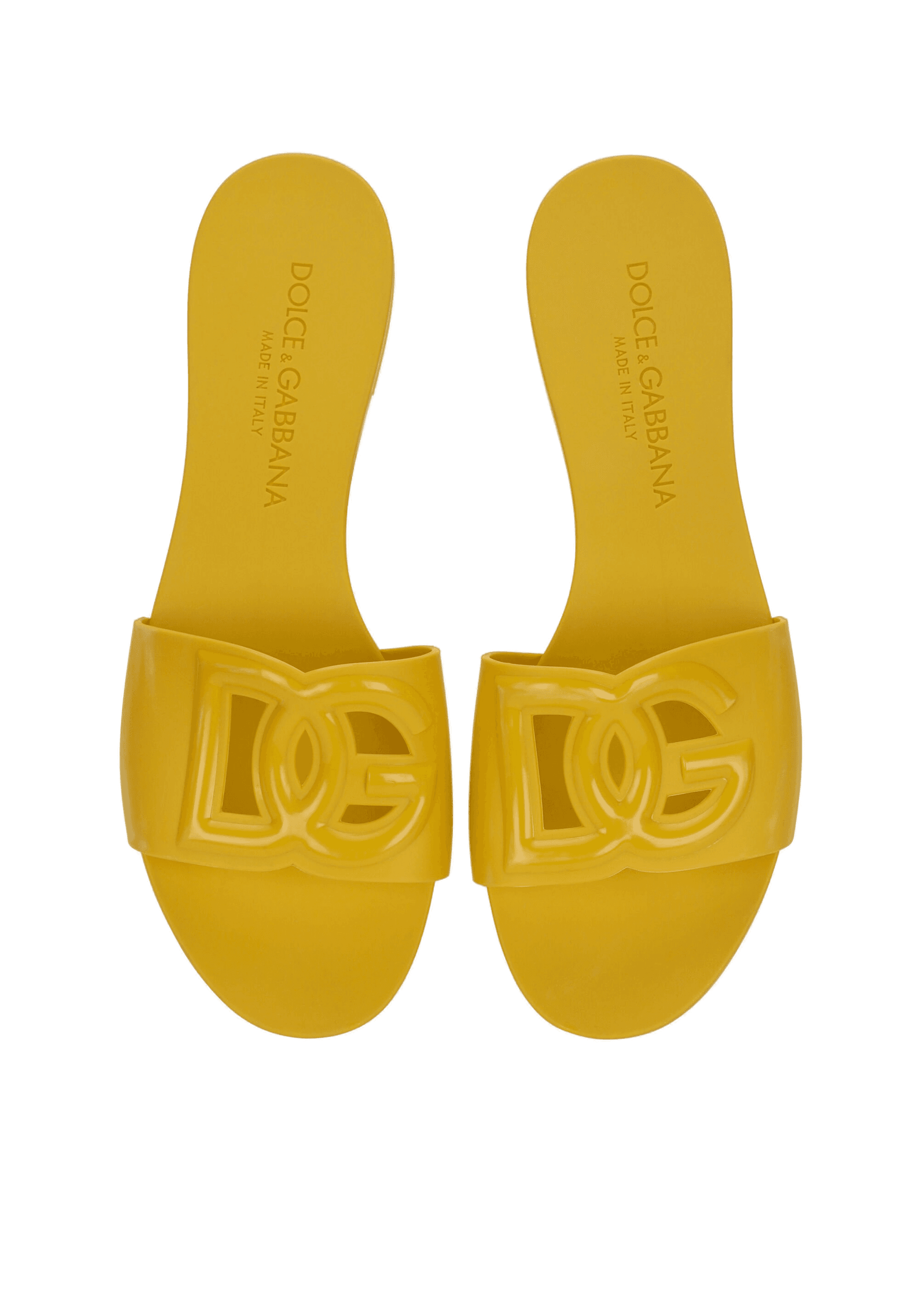 D&G Yellow Rubber Slippers